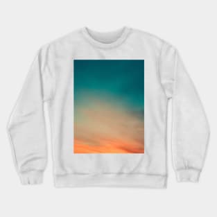 preppy abstract minimalist teal green orange sunset ombre Crewneck Sweatshirt